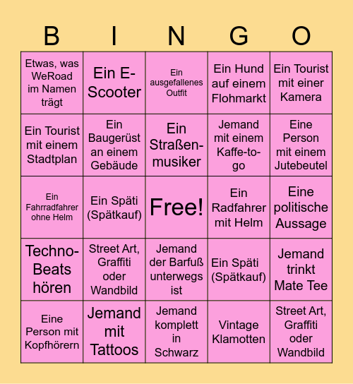 Berlin Bingo Card