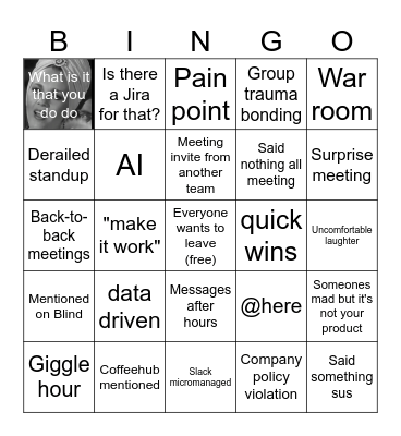 Under new management Bingo Card