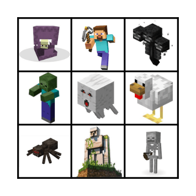 Minecraft Bingo Card