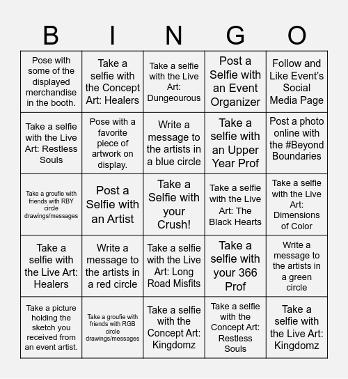 Beyond Boundaries BINGO Hunt Bingo Card