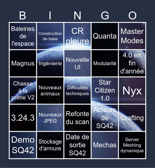 CitizenCon Bingo Card