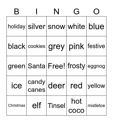 Ticon Holiday Bingo Card