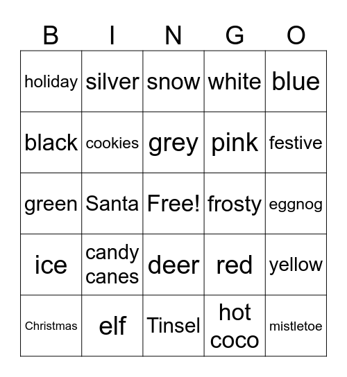 Ticon Holiday Bingo Card