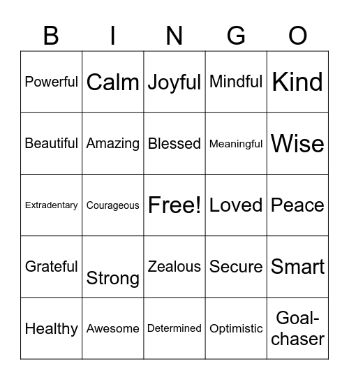 BINGO Card