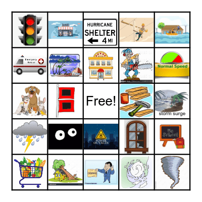 Bad Weather Bingo Card