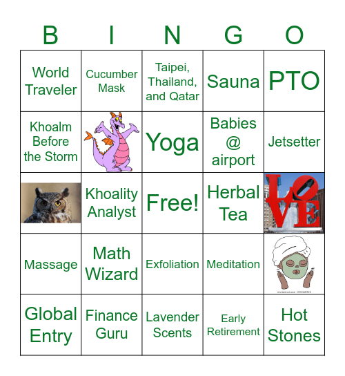 Khoa's Spa-rkly Bingo! Bingo Card