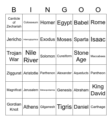 Church History 1 Bingo Card