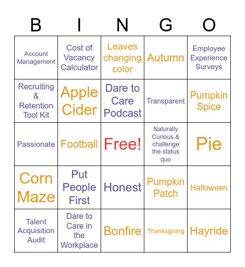 TalenTrust Bingo Round 2 Bingo Card