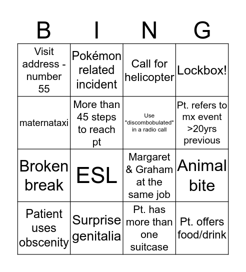 BLUE SHIFT BINGO EPISODE II Bingo Card