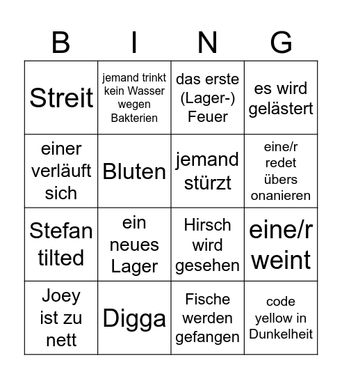 7vsWild Bingo Card