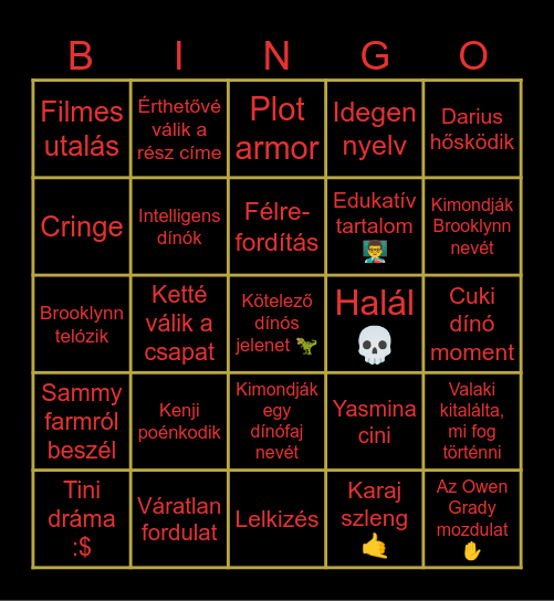 Káoszelmélet Bingo Card