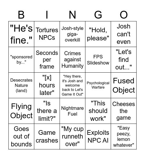 Krakenfall's LGIO Bingo Card