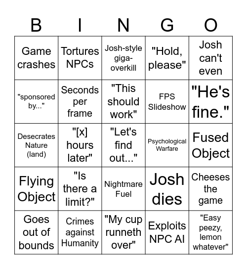 Krakenfall's LGIO Bingo Card