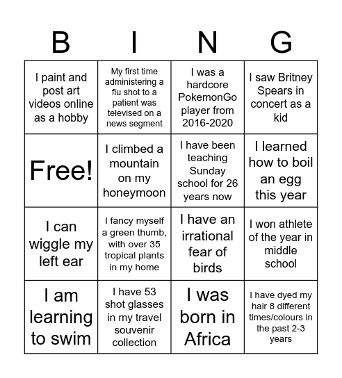 Pharmacy Fun Facts Bingo! Bingo Card