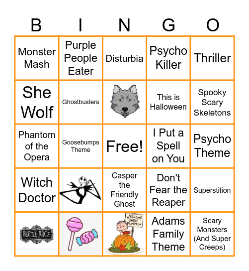 Camp Boggy Creek Halloween Bingo Card