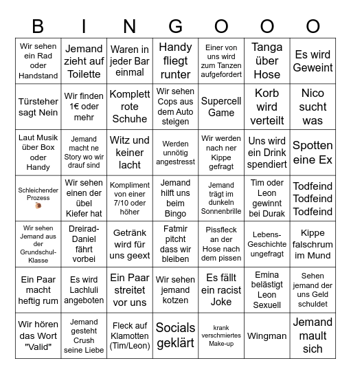 Überlingen Tanzt Bingo Card