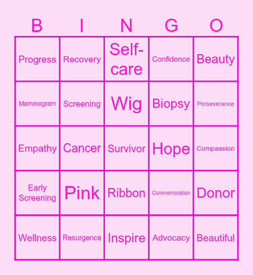 BRA DAY BINGO Card
