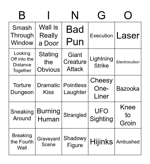 BINGOFLIX: Young Frankenstein Bingo Card
