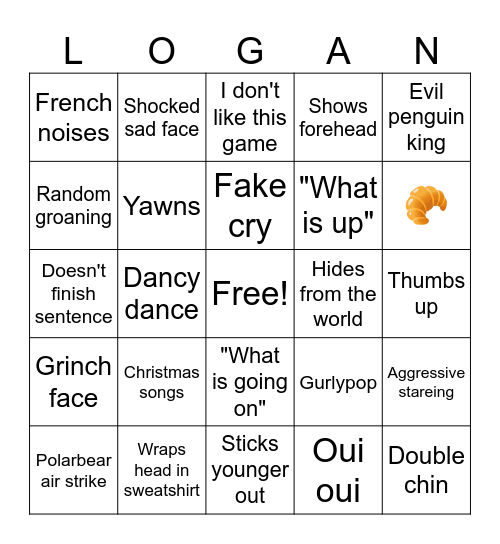 Logan Bingo 2 Bingo Card