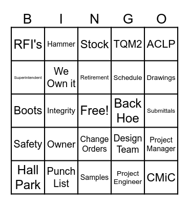 Austin ESOP Bingo Card