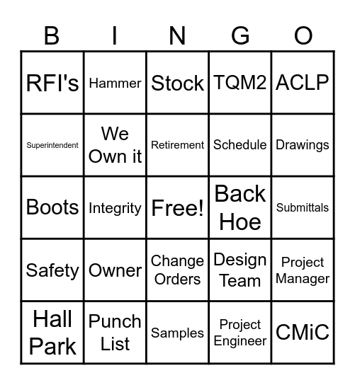 Austin ESOP Bingo Card