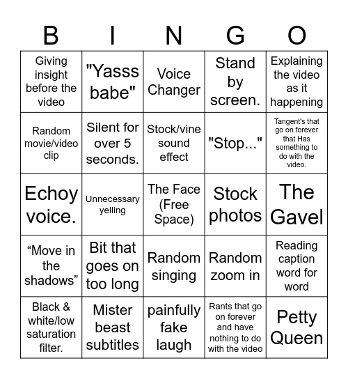 Charlotte dobre Bingo Card