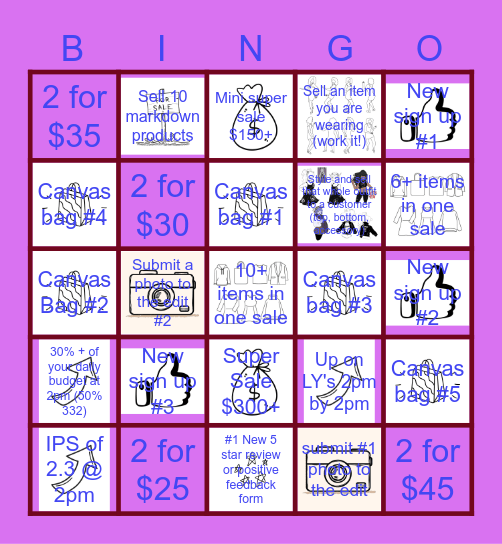 VIC 2 FRIYAY BINGO Card