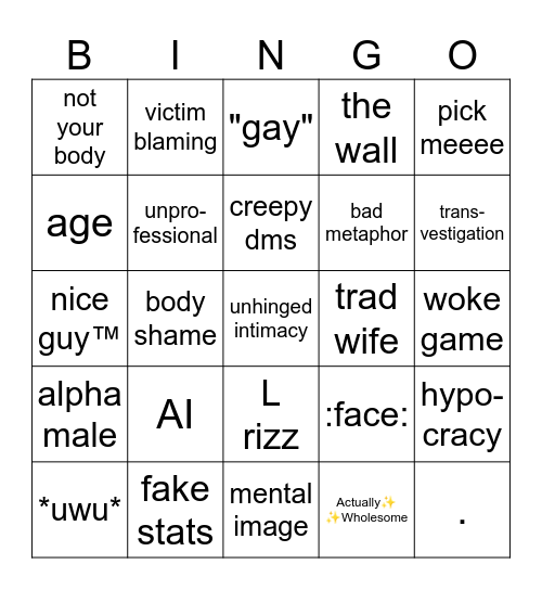 The Click Bad Women's Anatomy™ ✨ BINGO ✨ Card Bingo Card