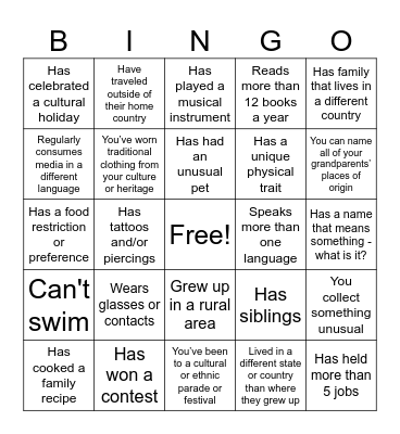 Team Learning Bingo Card