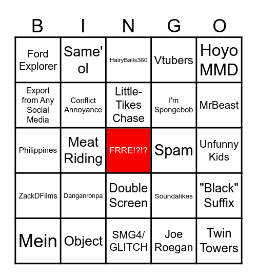 What do you see when you watch? Bingo Card