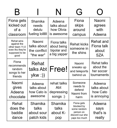 BINGO Card