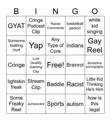 bad ig reels bingo Card