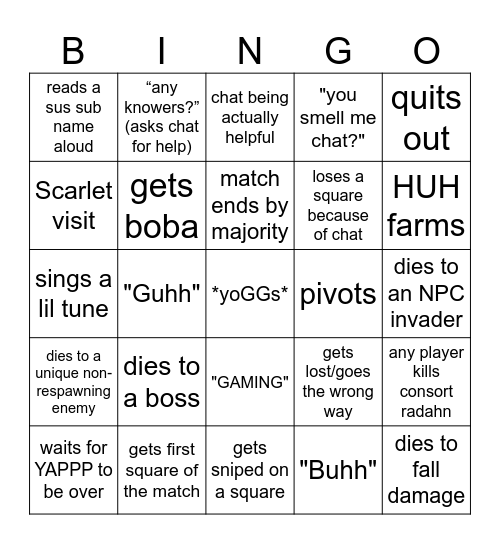 Aggy Practice Night Bingo Bongo Bingo Card