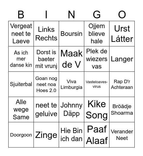 BAKKER bingo Card