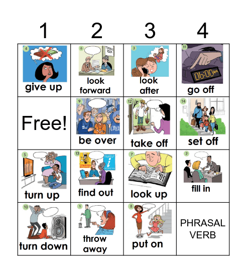 PHRASAL VERBS Bingo Card