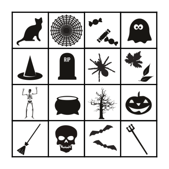 Haloween bingo Card