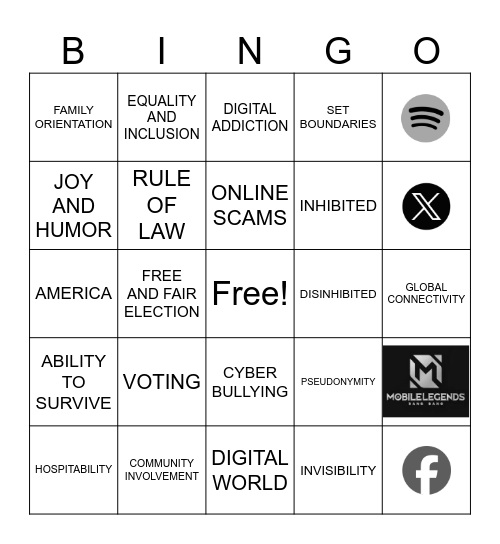 BINGO QUIZ Bingo Card