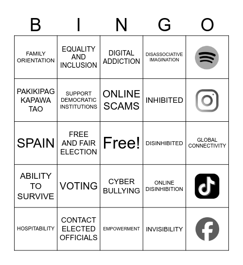 BINGO QUIZ Bingo Card