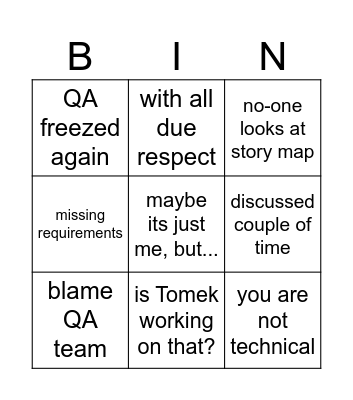retro bingo Card