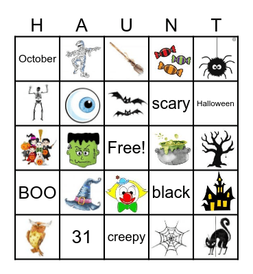 Haunted BINGO Card