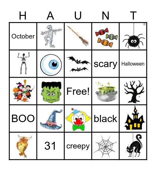 Haunted BINGO Card