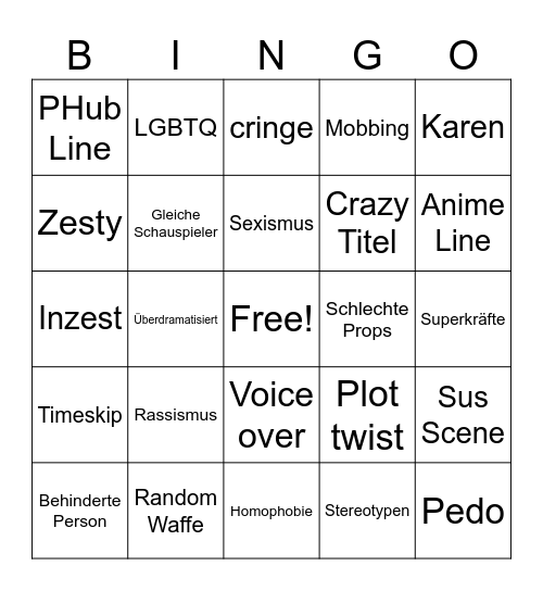 TT Bingo Card