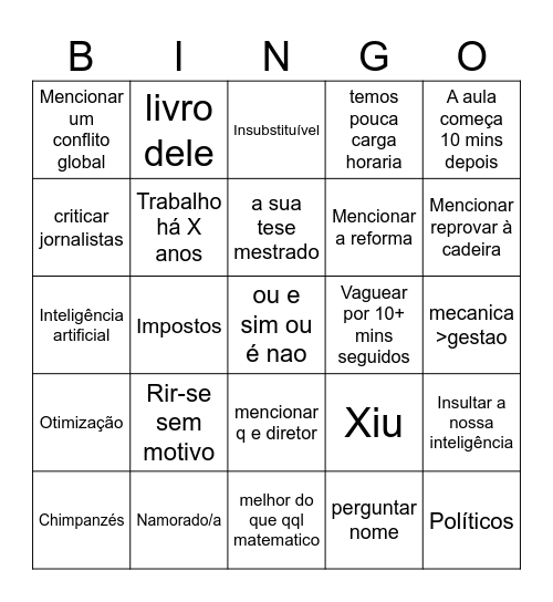 Bingo CCA egi Bingo Card