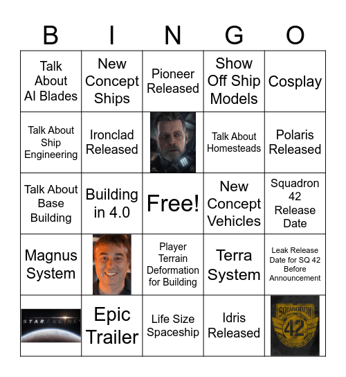 CitizenCon Bingo Card