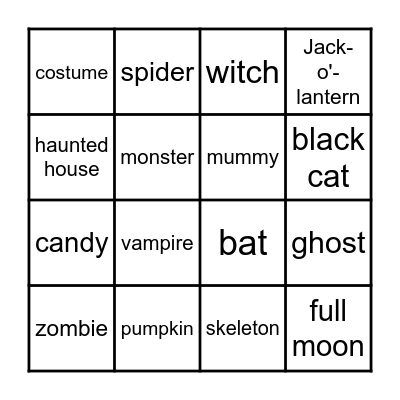 HALLOWEEN BINGO Card