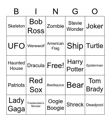 Pumpkin Bingo Card