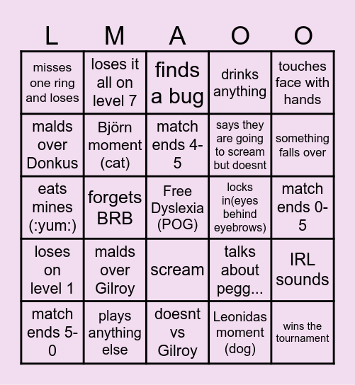 Hyper Bin Go Bingo Card