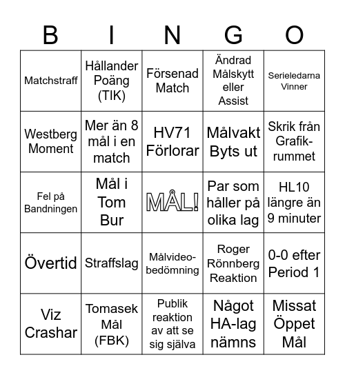 Highlights Bingo Card