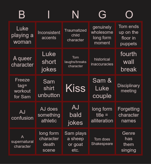 Sfth livestreams Bingo Card