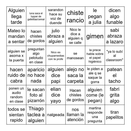 bingo 2°c Bingo Card